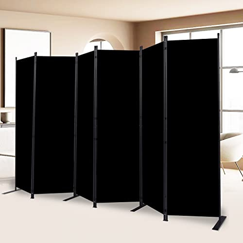 Raumteiler und Faltbarer Sichtschutz 6 Panel, breiter stehender Raumteiler Wandschirm für Raumtrennung, tragbare Trennwand Raumteiler Stoffpaneel Wandteiler für Büro, Schlafzimmer, Studio-Wohnheim