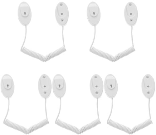 Mikikit 5pcs Retractable Remote Control Tether, Remote Control Security Lock TV Remote Holder Retaining Curly wire
