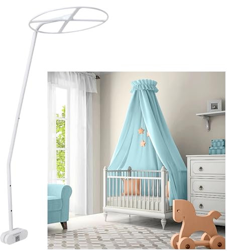 Support de Moustiquaire, Support D'auvent de Berceau, Ensemble de Supports de Moustiquaire, Support à Clipser Réglable en Métal pour étagère, Accessoires de Moustiquaire