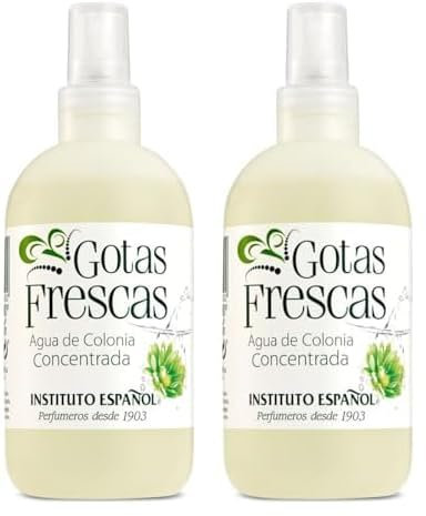 Instituto Español Gotas Frescas agua de colonia Vaporizador 250 ml (Paquete de 2)