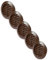 Vent Systems 60 mm / 2.36 Inch - Pack of 5 Brown Door Air Register - Ventilation Grille - Indoor Vent Grates - Bathroom, Cabinet, Garage Through The Door Vent Cover
