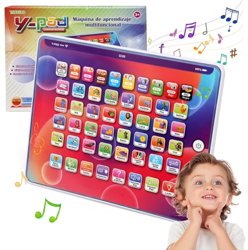 Goorder Tablet para Niños Español Juguetes Educación Bebé Niñas 6-12 Meses Juguete Ordenador Infantil Aprendizaje Niño 1 2 3 Años Juegos Montessori Bebés Juego Ordenador Regalos
