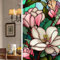 BBTISG 2 Stück Sichtschutz Fensterfolie, 45 x 100cm Fensterfolie Blickdicht Selbsthaftende Sichtschutz Fensterfolie statische Buntglasaufkleber für Zuhause, Büro, Badezimmer (Stil 28)