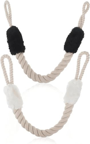 Aohcae 2 Stück Türkordel Klemmschutz, Baumwolle Türkordel Klinke Klemmschutz für Türen tür Klemmschutz Kindersicherung Türklinke für Haustier und Kinder Fingerschutz Länge Türstopper Stoff 60 cm