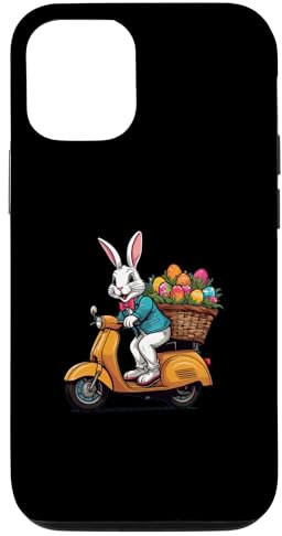 Hülle für iPhone 15 Osterhase auf Moped Mofa Vesper Roller - Frohe Ostern