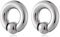 Longbeauty 1 Paar Ohr Gewichte Ohrhänger Flesh Tunnel Plug Creolen Albert Hoop Hufeisen Klemmkugelring Kugel Barbell Ohrpiercing, Stil A, Silber, 2G (6mm)
