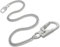 Ahiller Schlüsselkette,Double Lock Wallet Sicherheitskette,Lange Hosenkette für Herren,Heavy Duty Biker Geldbörsenkette(Silbrig-JRL-DK)