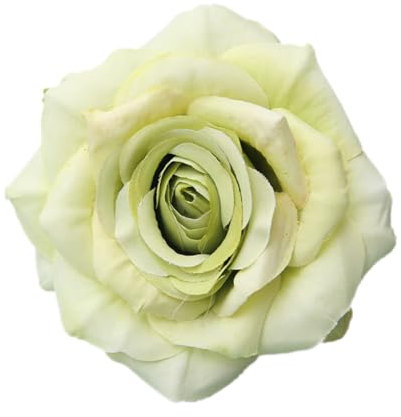 Anevous Lot de 9 têtes de roses artificielles - Pour décoration de mariage, fête, maison - Vert