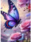 QINRUBB Schmetterling Diamond Painting Erwachsene, 5D Blumen Diamant Painting Bilder Anfänger, DIY Fantasie Runder Vollbohrer Diamanten Malerei Stickerei Kreuzstich Geschenke Home Wand Dekor 30x40cm