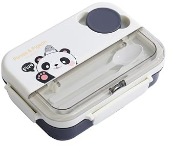 WowWoke Brotdose Kinder Mit Fächern Lunchbox Erwachsene 1250ml Brotdose Erwachsene Lunchbox mit Fächern Brotdose Mehrweg Bento Box für Schule/Arbeit/Picknick