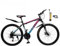 24 Zoll Mountainbike für Herren und Damen, 24-Gang-Schaltung, Kohlenstoffstahlrahmen, Mechanische Dual-Scheibenbremsen, Federungsgabel, Aluminiumfelgen, Stoßdämpfend, Blau+PInk, MTB für Erwachsene