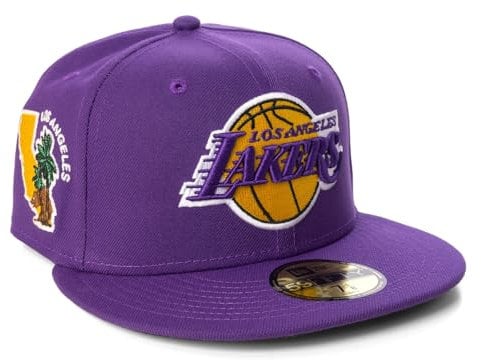 New Era Cap 59FIFTY Herren Basecap NBA Limited Edition (Los Angeles Lakers, lila, 7 7/8)
