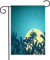 Bannerfahnen Silhouette Tropischer Baum Mondlicht Outdoor Sonne Szene Palme Voll Gelb Großer Mond Sonnenaufgang Sand Langlebig Dekorative Fahnen, Für Partys, Veranda, 30x45cm