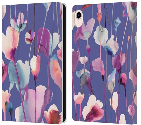 Head Case Designs Licenza Ufficiale Ninola Fiori Selvatici Floreale Lilla Custodia Portafoglio in Pelle Compatibile con Apple iPad Mini (2021/2024)