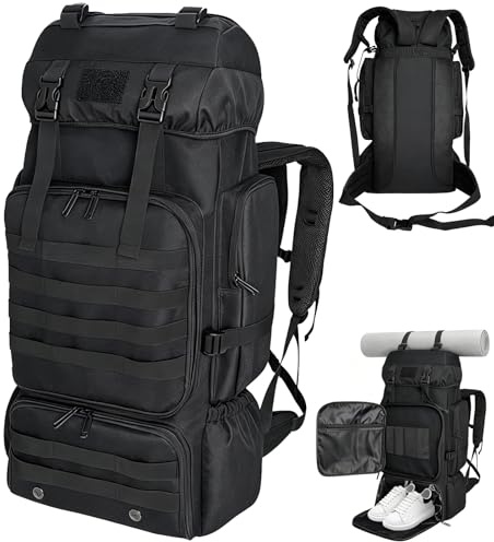 Ogetok 80L-100L Sac à Dos De Randonnée Sac à Dos De Camping Grand Sac à Dos Molle Tactique Militaire En Plein Air Voyage Escalade Alpinisme Sac à Dos Sac à Dos Trekking Sac à Dos pour Hommes Femmes