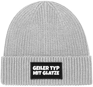 NIMAMA Mütze Beanie Geiler Typ Mit Glatze Männer Strick Wintermütze Statement Lustiger Spruch Strickmütze für Herren
