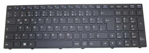 WANGZOZ Clavier d'ordinateur Portable pour Exone pour GO pour Workstation 1565 Noir avec Cadre Allemand GR rétroéclairage