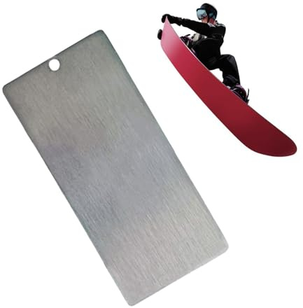 Generico Raschietto per sciolina da Sci - Kit per sciolina da Snowboard in Acciaio Inossidabile 13x6x0,1 cm | Pratico Strumento per la Manutenzione della ceretta per Gli Sport Invernali