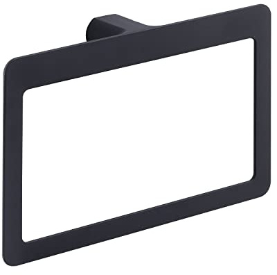 Gedy Pirenei Handtuchring, Messing, Schwarz, 23 x 5 x 15 cm