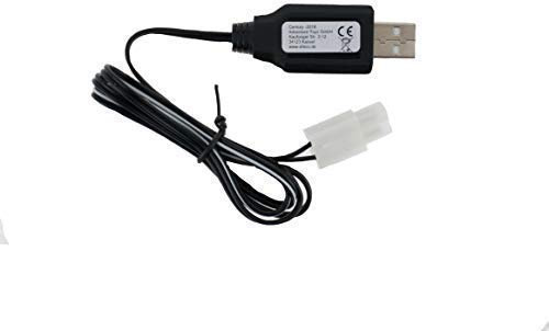 efaso 7,2V USB-Ladekabel - Passend für RC Akkus mit Tamiya Stecker - z.B. RC Panzer und Fahrzeuge