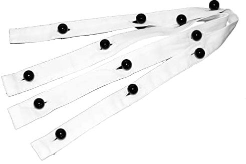 Knopfleisten passend für Kochjacken, Bäckerjacken Sets mit oder ohne Knöpfe (Leiber Weiß mit Schwarze Knöpfe, 2)