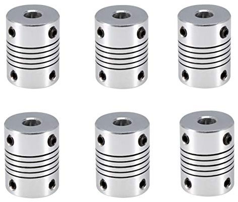 JZK 6 x Flexible Kupplungen Wellenkupplung 5mm bis 8mm Kupplung für 3D-Drucker für RepRap 3D Drucker CNC Maschine