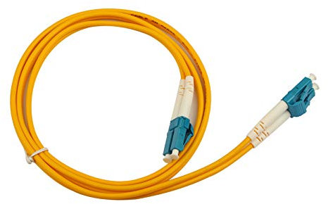 Jopto Cable de Conexión de Fibra LC a LC de 1 m/100 cm OS1/OS2 de Modo Unico Dúplex 9/125 Cable de Fibra Optica (LSZH) para Transceptor SFP de 10 Gb/Gigabit - 1 m (LSZH) 9/125 um