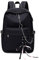 Joymoze Klassischer Rucksack für Frauen stilvoller Schulrucksack für Teenager Mädchen Schwarz mit Kette