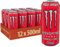 Monster Energy Ultra Red - koffeinhaltiger Energy Drink mit Geschmack aus roten Früchten - ohne Zucker und ohne Kalorien - in praktischen Einweg Dosen (12 x 500 ml)