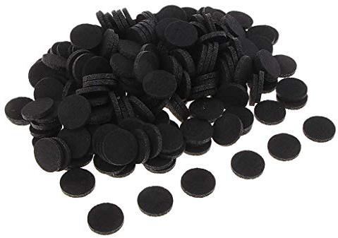 Inzopo 200 Stück 21 mm schwarze Filzpads – Diffusor-Nachfüllpads für ätherisches Öl für DIY-Schmuck, Halskette, Anhänger, Auto-Lüftungsclip