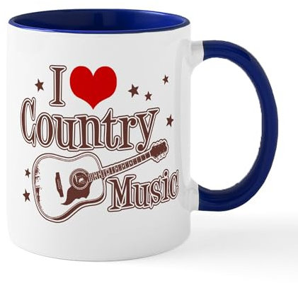 CafePress I Love Country Music Mug 11 oz (325 ml) Ceramic Coffee Mug