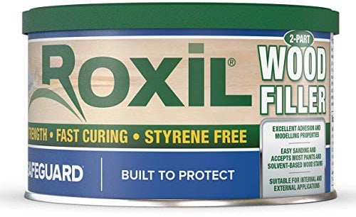 Roxil Wood Filler (Natural) 220 cm³ Coverage - Premium Quality: Fully Stainable, Vacuum Packed, Low Hazard Formulation, Superior Moulding and Sanding Properties. Easier, Smoother, Kinder.