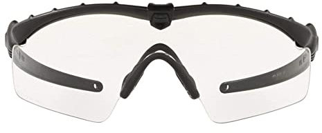 Oakley Men's Matte Black/Clear Polarized Sunglasses, 32 mm