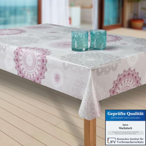 laro Wachstuch-Tischdecke Abwaschbar Garten-Tischdecke Wachstischdecke PVC Plastik-Tischdecken Eckig Meterware Wasserabweisend Abwischbar |13|, Größe:90x120 cm