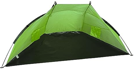 The Secret Home – Tienda de Playa – Alto. 100 cm x Largo. 220 cm x Ancho. 110 cm - Cortavientos Plegable en Color Verde – Tienda Portátil con Bolsa de Transporte – Ideal para Playa