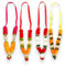 LOVENSPIRE Set mit 4 Stück (10,2 cm) - Mini-Idol Mala, Makhamali Bhagwan Haar, künstliche indische Pooja-Girlande, Diwali-Puja-Artikel, Krishna-Dekor, rote Blumengirlanden