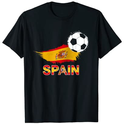 Camiseta Bandera España Partidario Equipo Español de Fútbol Español Camiseta
