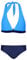 Aquarti Mädchen Bikini Set Bustier Bikinislip Zweiteiliger Badeanzug, Farbe: Blau/Dunkelblau, Größe: 164