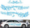 SZSS-CAR DIY Racing Vinyl Schmetterling Musik Note Aufkleber Auto Aufkleber Karosserie Grafik Seitentür Auto Noten Aufkleber (Blauer Schmetterling)