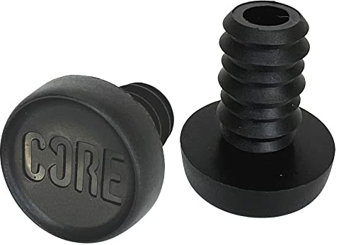 F26 Core Stunt-Scooter Lenkerstopfen für Aluminium-Lenker, Schwarz | Bar Ends für Park- und Trick-Roller, inklusive F26 Sticker