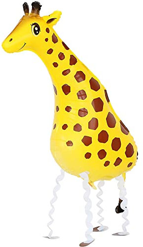 Airwalker Folienballons * Laufende Tiere * als Deko für Geburtstag und Party | 34-115cm groß | Walking Animals Kinder Kindergeburtstag Partydeko Luftballons Ballons, Edition: Giraffe