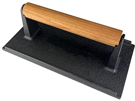 Finetree Cast Iron Steak Weight - BBQ Hamburger Bacon Heavy Duty Grill Meat Press