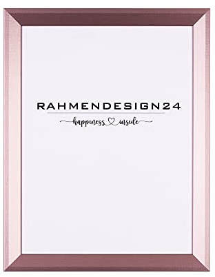 Rahmendesign24 Bilderrahmen Rio 15x21 (DIN A5) Roségold Fotorahmen, Wechselrahmen, Posterrahmen, Puzzlerahmen