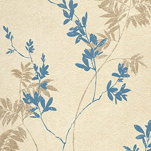 Laura Ashley Mari Vliestapete Gold 10mx52cm | Tapeten Wohnzimmer, Wandverkleidung | Einfach anzubringen und zu Entfernen 1005 x 52