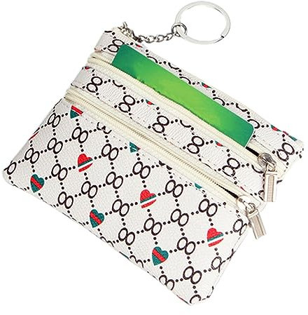 USTNIR Petit Porte Feuille Feminin, Portefeuille Ado Fille, Porte Monnaie Fantaisie, Portemonnaies Femme, Blanc