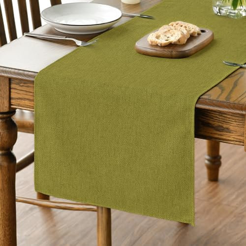 Artoid Mode Grün Tischläufer, Abwaschbar Küche Esstisch Tisch Dekoration Drinnen Urlaub Party Dekor 40x100 cm
