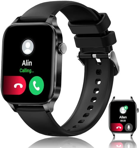 HXQHSTBG Reloj Inteligente Mujer, 1.85 Smartwatch Hombre con Llamadas, Reloj Deportivo Digital con Monitor de Sueño,120+ Deportes Smart Watch con podómetro para Android iOS, IP67 (Negro)
