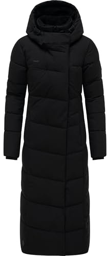 Ragwear Damen Wintermantel Warmer Steppmantel extralang wasserdicht und atmungsaktiv Pavla Extralong XS-6XL