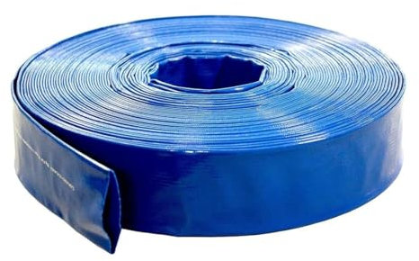 IBO 50 m 1 Zoll PVC Flachschlauch | Wasserschlauch | Pumpenschlauch | Schlauch für Garten | für Pumpen | Wasserpumpenschlauch