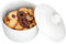 MamboCat Anna Boîte à biscuits avec couvercle I 960 ml I Boîte à biscuits ronde blanche I Boîte de conservation en porcelaine pour pâtisseries, chocolats et biscuits I Rangement élégant pour le